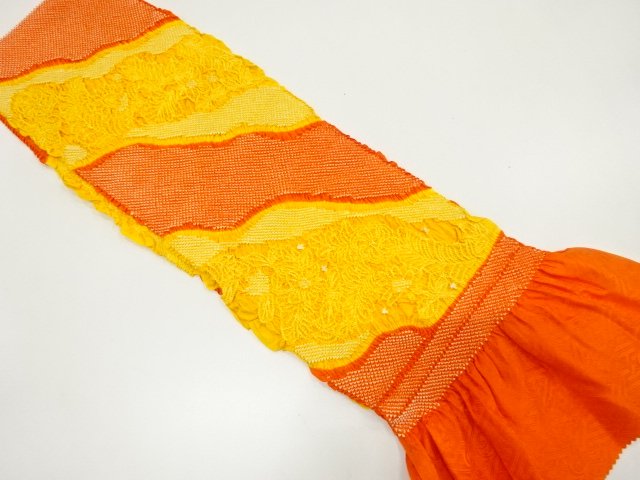 JAPANESE KIMONO / OBIAGE FOR FURISODE / SHIBORI / SILK